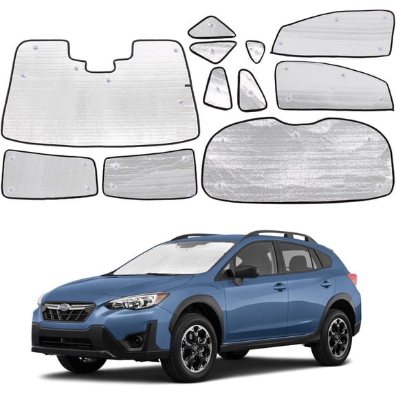 TINKI Full Window Suction Cup Sun Shades Compatible with 2024  Subaru Crosstrek, Custom Fit, Full Set