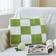 thumbnail image 3 of Checkered Throw Blanket for Couch, Soft & Cozy Fleece Flannel Blanket with Checkerboard Grid Home Decor, Checkered Green, 50x60 Inches, 3 of 8