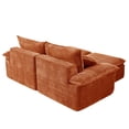 thumbnail image 5 of Aukfa 81" Oversized Modular Sectional Sofa, Corduroy Upholstered Cloud Couch with Two Ottomans, Deep Seat Comfy Sofa Set for Living Room, Orange, 5 of 7
