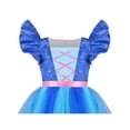 thumbnail image 6 of Sunny Fashion Girls Dress Blue Alien Galaxy Flutter Sleeve Sparkle Tulle Tiered Princess Costume 4 Years, 6 of 7