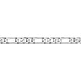 thumbnail image 3 of 14K White Gold Wg 7mm Flat Figaro Chain (22 X 7) Made In South Africa wfig180-22, 3 of 5