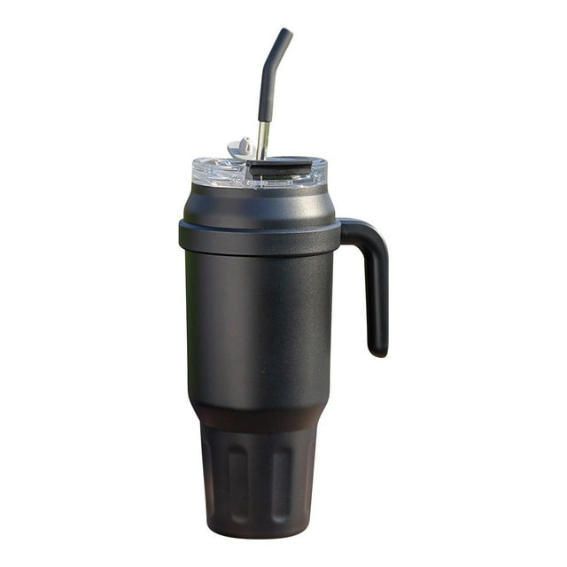 ¡Venta caliente! Vaso de 1400 ml con asa Vaso aislado con tapa y botella de agua deportiva de metal grande Jarra Taza de café de viaje de acero inoxidable Taza térmica