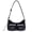 Black-2, variant on Retro Shoulder Purse for Women Faux Oiled Leather Hobo Bag Y2K Handbag with Buckle Pockets