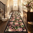 thumbnail image 7 of 2'x8' Floral Runner Rug,Non Slip Washable Boho Hallway Runner Rug with Rubber Backing,Soft Faux Wool Kitchen Runner,Low-Pile Carpet for Bedroom, Entrance, 7 of 7