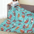 thumbnail image 6 of Zufioo Sea Otters Family In Blue Water Fleece Blanket Queen Size,Plush Bed Blanket,Ultra Soft Throw Blanket,Plush Fuzzy Cozy Blanket Perfect for Bed,Couch-40"x30", 6 of 7