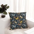 thumbnail image 6 of Pofeuu Flowers Butterfly Print Double-sided plush pillowcase Square Throw Pillow Covers Pillows Cover for Living Room Bedroom Sofa Couch Cushion Cover（No pillow core）-22"x22", 6 of 7