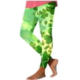thumbnail image 2 of Yourumao Womens St Patricks Day Leggings with High Waist Green Clover Printed Skinny Pants Trendy Theme Party Pants Pantalones De Yoga, 2 of 6