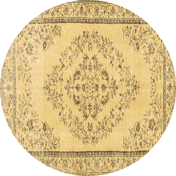 Ahgly Company Indoor Round Persian Brown Traditional Area Rugs, 5' Round