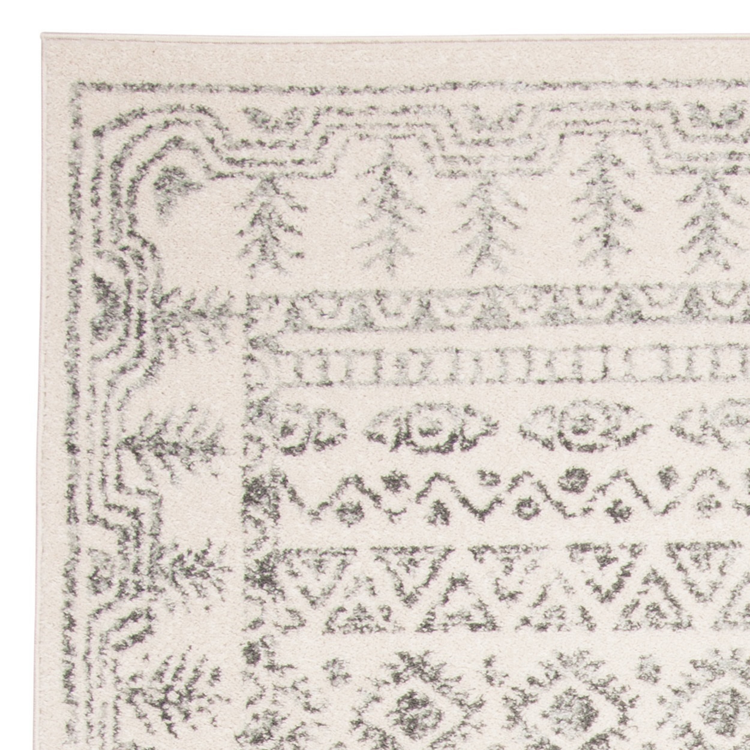 SAFAVIEH Tulum Flint Distressed Southwestern Area Rug, Ivory/Grey, 8' x 10'