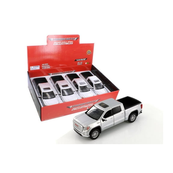 2019 GMC Sierra 1500 SLT Crew Cab, Silver - Showcasts 71361D - 1/27 Scale Diecast Model Car