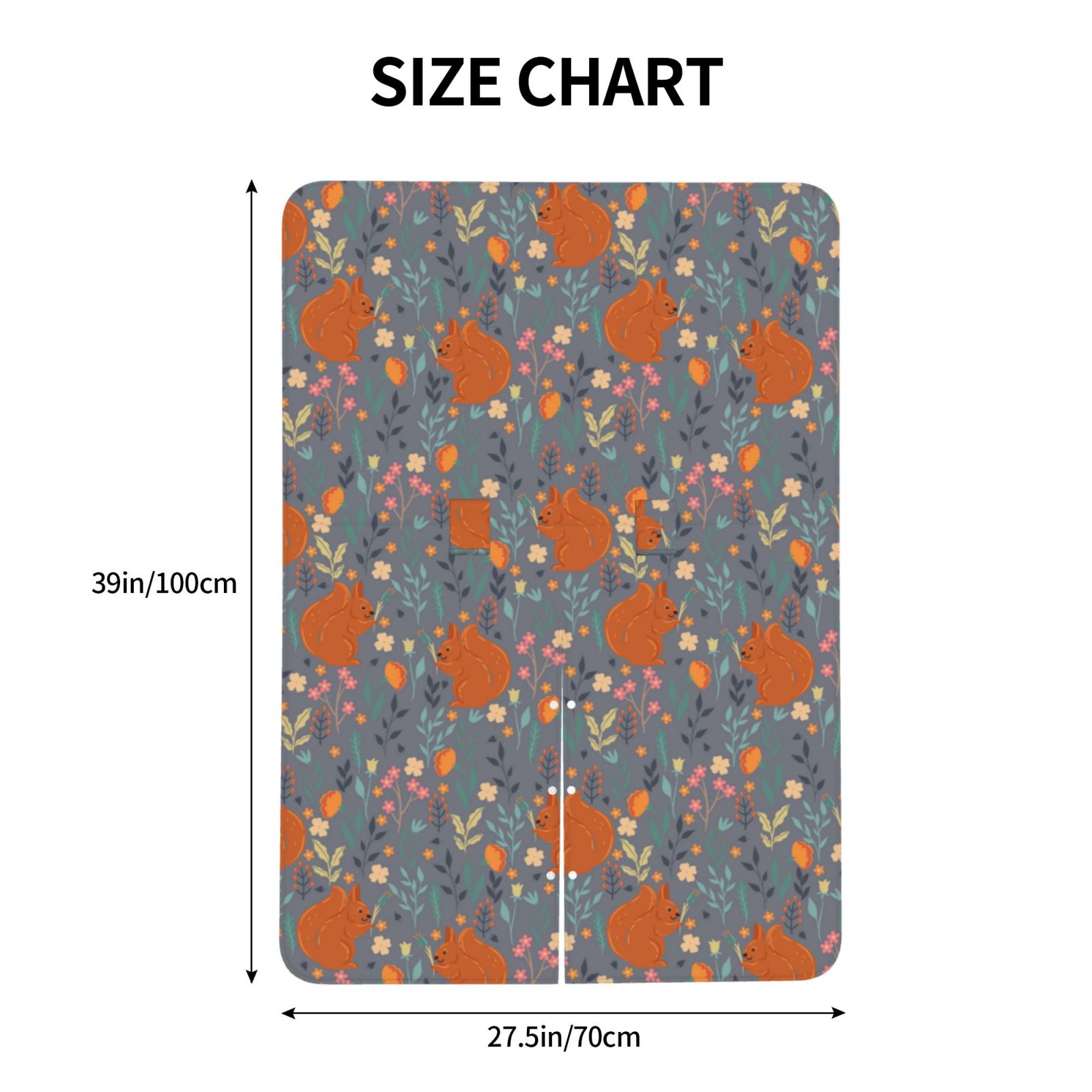 Naloa Floral Squirrel Baby Car Seat Cover, Breathable Baby Carrier Cover, Multiuse Baby Carrier Cover & Nursing Breastfeeding Cover