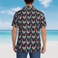thumbnail image 6 of Xecao Bohemian Chicken print Hawaiian shirt - a stylish short-sleeve button-down for men, perfect for casual beach and tropical outings., 6 of 9