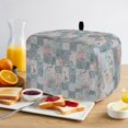 thumbnail image 2 of Toaster Cover 2 Slice, Blue Pink Botanical Dustproof Bakeware Oven Protector with Top Hook, Spring Floral Vintage Waterproof Small Kitchen Appliance Toasters Dust Cover, 12"x7.5"x8", 2 of 9