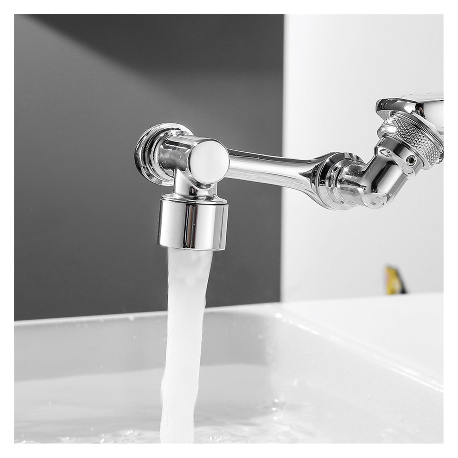 Universal 1080 Degree Faucet Aerator Rotation Wash Faucet Aerator Anti Splash Bathroom Sink Tap Kitchen Extend Adapter Nozzle ,Durable Material
