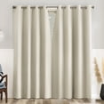 thumbnail image 6 of No. 918 Brandon 2-Piece Magnetic Closure Room Darkening  Grommet Top Curtain Panel, Cream, 54.0”W x 96"L, 6 of 9