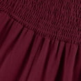 thumbnail image 5 of RPVATI Womens Linen Pants Tall Casual Summer Smocked Straight Leg Elastic Waist Palazzo Pants Boho Fashion 2025 Ruffle Hem Flowy Beach Baggy Vacation Pants with Pockets Wine XXL, 5 of 5