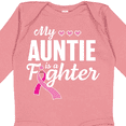 thumbnail image 4 of Inktastic Breast Cancer Awareness My Auntie is a Fighter Boys or Girls Long Sleeve Baby Bodysuit, 4 of 5