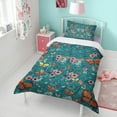 thumbnail image 4 of Flower and Butterfly Duvet Cover and Pillowcase Set for Single Bedding, Bedroom Accessories for Kids Teens, 4 of 5