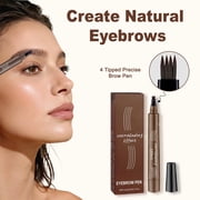 Upgraded Microblading Eyebrow Pencil, Micro-Fork Tip Brow Pen, Waterproof Long Lasting Natural Hair-Like Eyebrow Pencil for Women.(Light Brown)