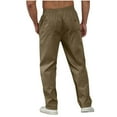 thumbnail image 5 of Mlzmgr Mens Pants Drawstring Elastic Waist Loose Trousers with Pockets Quick Drying Workout Casual Pants, 5 of 6
