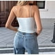 thumbnail image 5 of Camisola Corta Sin Mangas con Tirantes Finos A Rayas Y2K para Mujer, Estilo Entallado, con Espalda Descubierta, Estética para Salir. Azul y S, 5 of 10