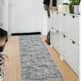 thumbnail image 4 of Shininglove Washable Runner Rugs 2' x 6' Modern Abstract Plain Texture Living Room Carpet, Contemporary Non-Slip Accent Floor Mat for Kichen Entryway(Grey), 4 of 8