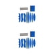 thumbnail image 3 of Almohadilla transpirable Yuarrent para casco de motocicleta azul 2Conjunto, 3 of 6