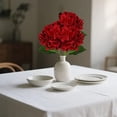 thumbnail image 5 of Artificial Hydrangea Flower Stem with Leaves, Red Faux Hydrangea for Home Dining Table Centerpiece, Weddings, Baby Showers and Birthday Parties, 5 of 5