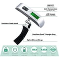 thumbnail image 2 of Travel Luggage Scale, Digital Luggage Scale for Suitcase with Temperature Reading 50kg Capacity (Silver), 2 of 5