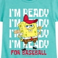 thumbnail image 3 of SpongeBob SquarePants - Ready For Baseball - Toddler And Youth Girls Short Sleeve Graphic T-Shirt, 3 of 6