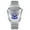 Silver White, variant on Creative Fashion Blue LED Binary Digital Watches Men's Stainless Steel Silver Waterproof LED Backlight Bracelet Plated Watches
