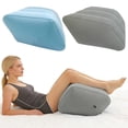 thumbnail image 1 of Almohada Flocada Para Piernas Almohada inflable para piernas con diseño de rombos, portátil y ergonómica para el hogar, la oficina, la cama o para viajar (azul, 1 unidad). Rkxzt, 1 of 8