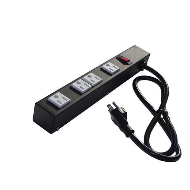 20625 Surge Protected 24" Metal Power Strip with 6 Outlets 