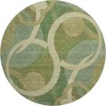 thumbnail image 2 of Addison Rugs Mayfield Premium Machine Washable Transitional Geometric Green Round Rug, 8' x 8', 2 of 6