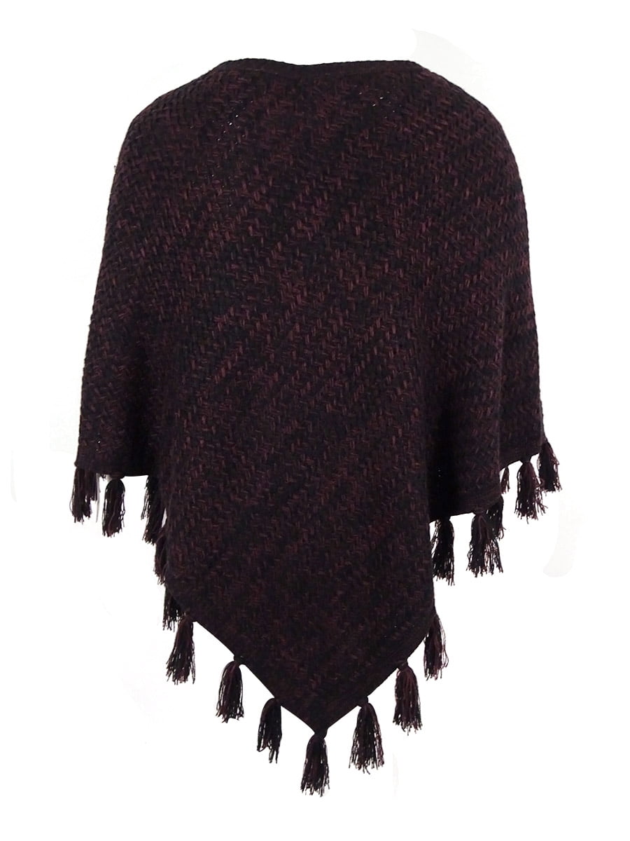 women's plus poncho sweater