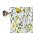 thumbnail image 5 of Tier Curtains 45 Inches Long, Summer Lemon Window Treatment Curtain Drapes, Watercolor Yellow Spring Floral Botanical Small Curtain Drapes for Bathroom Laundry Room, 27.5"x45", 2 Panels, 5 of 7