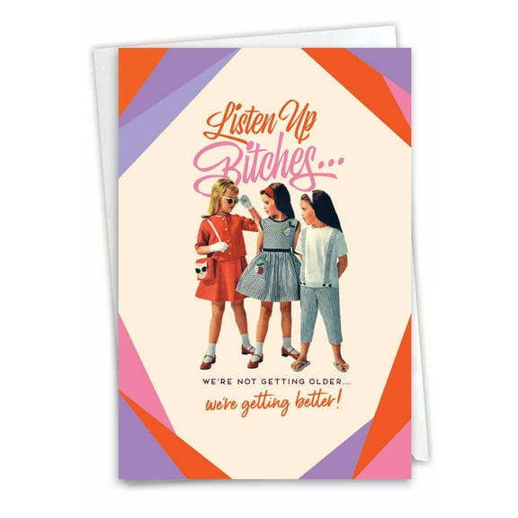 1 Funny Birthday Card with Envelope - Listen Up C7026BDG