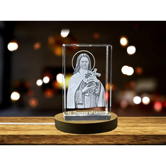 St. Therese of Lisieux | Religious 3D Engraved Crystal