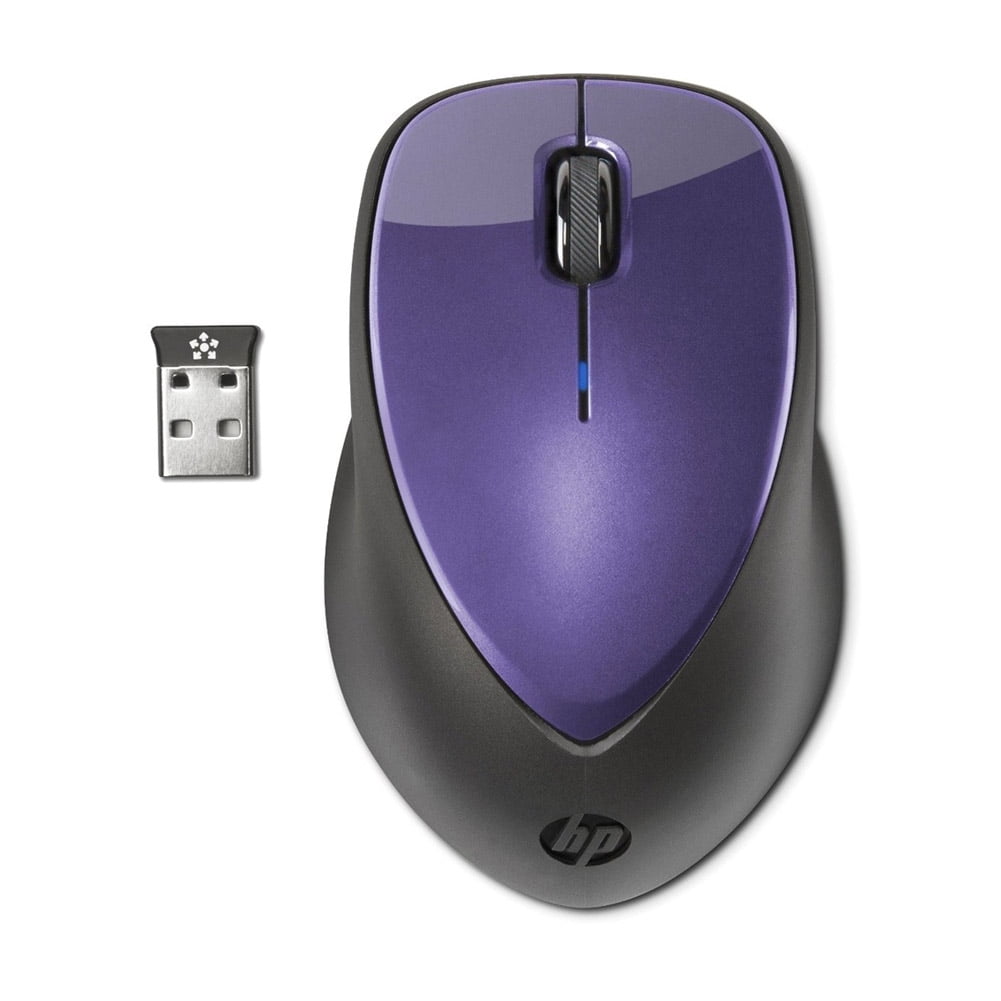 Restored HP X4000 Wireless Mouse with Laser Sensor, Purple (Refurbished