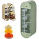 thumbnail image 1 of Wall-Mounted Spice Organizer, 5-Layer Non-Punching Seasoning Rack Organizer, Household Kitchen Seasoning One-Piece Multi-Grid Box Storage Wall-Mounted Jar Set Combination (Light Green) WSX 9024736119066, 1 of 4