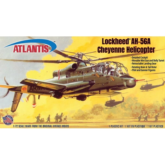 Lockheed AH-56A Cheyenne Helicopter 1/72 Scale Model Kit