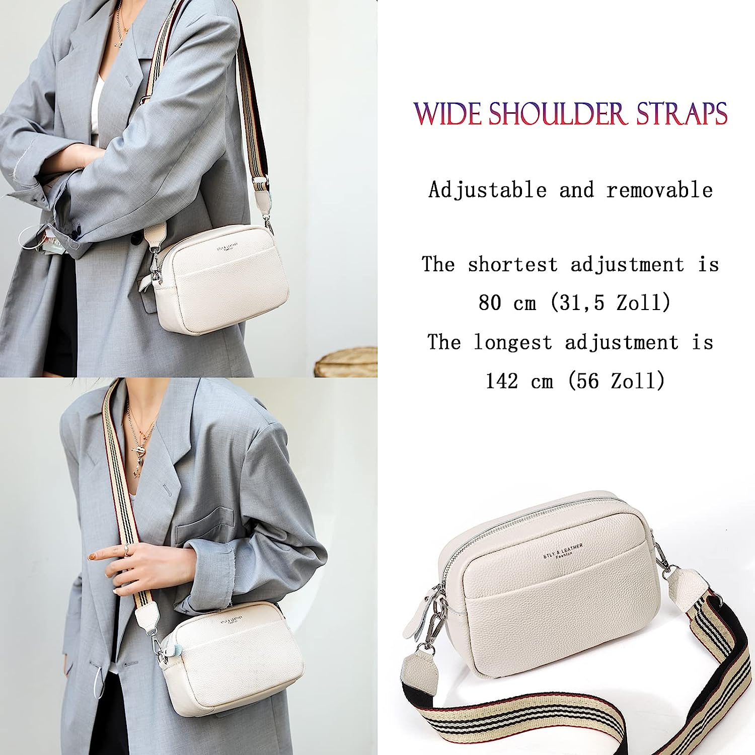 moderne taschen mit breitem schultergurt umhängetasche damen klein