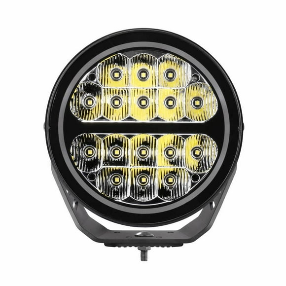 Go Rhino Driving/Fog Light 750800711SRS Driving/Fog Light; Blackout Series; LED Bulb; OSRAM LED; 9 Inch Round; 170 Watts At 2.01/12 Volt - 1.04/24 Volt; Spot/Driving Beam; 14 280 Raw Lumens