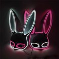 thumbnail image 3 of Máscara de Orejas de conejo LED Sexy, máscaras de conejo luminiscentes, suministros eróticos de Cosplay, fiesta de vacaciones, clubes nocturnos, Año Nuevo, 3 of 5