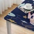 thumbnail image 5 of nygtbtfer Cartoon Space Fitted , Table Cloth with Elastic Edged, Waterproof Table Cover Fits Tables up to Diameter 40*40, 5 of 8