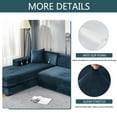 thumbnail image 4 of Stretch Sectional Couch Covers Velvet, L-Shaped Sofa Covers Velvet 2 Piece Soft Furniture Protector with Elastic Bottom for Dogs Cats -Light blue-4-seater + 4-Seater, 4 of 8