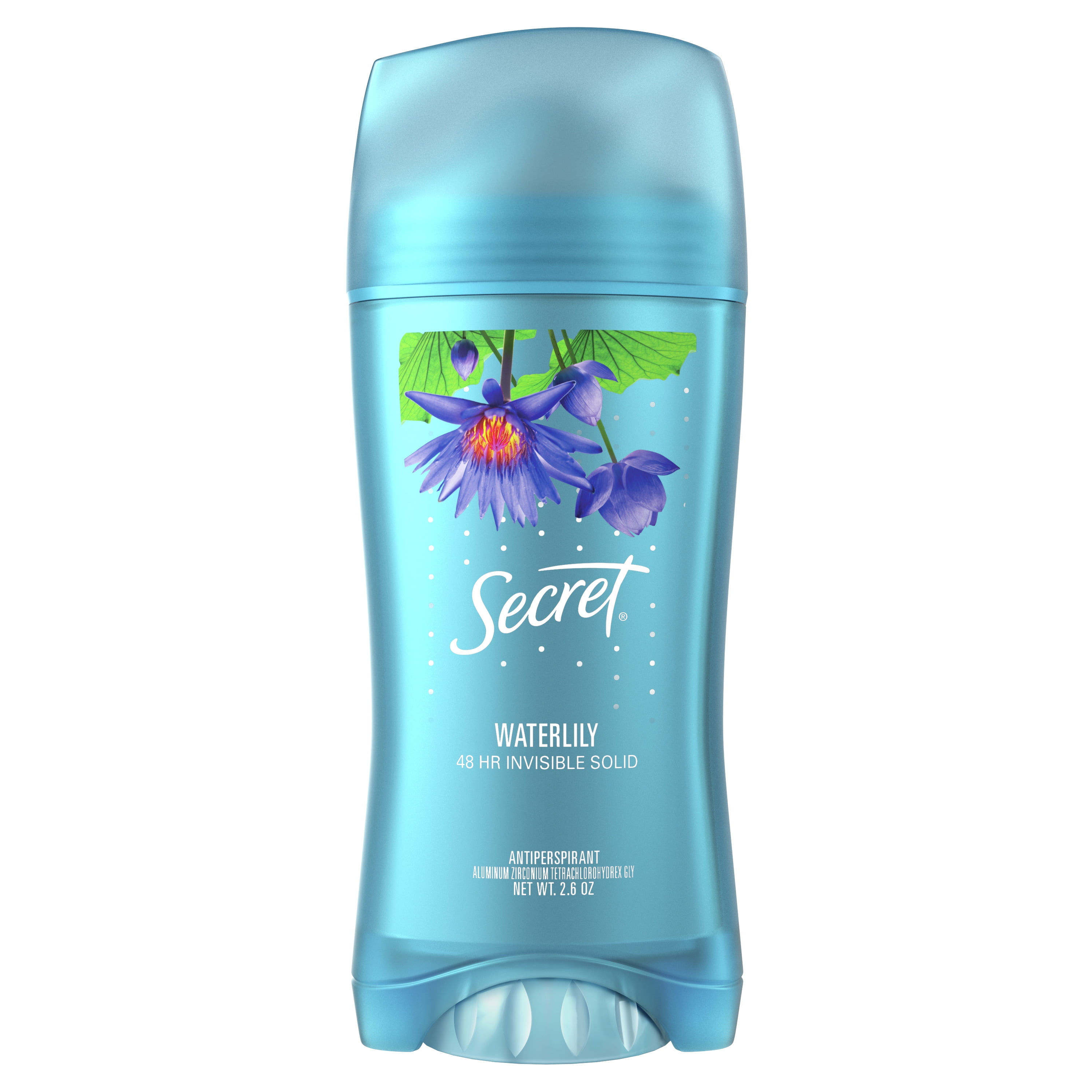 Secret Invisible Solid Antiperspirant Deodorant, Waterlily Scent, 2.6