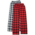 thumbnail image 2 of Hanes Men's and Big Men's Cotton Flannel Pajama Pants, 2-Pack, 2 of 4