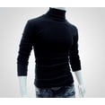 thumbnail image 2 of Biekopu Autumn Men's Warm Sweater Turtleneck Sweater Fashion Tide Models Fitted Pullovers, 2 of 3