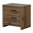 thumbnail image 2 of South Shore Tao 2-Drawer Nightstand - End Table with Storage for Adult, in Natural Walnut, 2 of 10